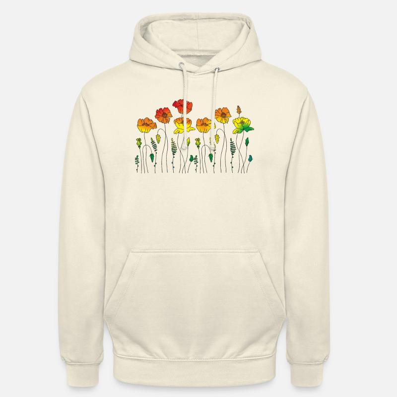 Fleur - Sweat-shirt à capuche unisexe - vanille