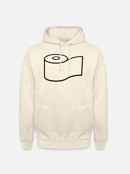 Logo Papier toaletowy Roll Design - Bluza z kapturem typu unisex - shake waniliowy