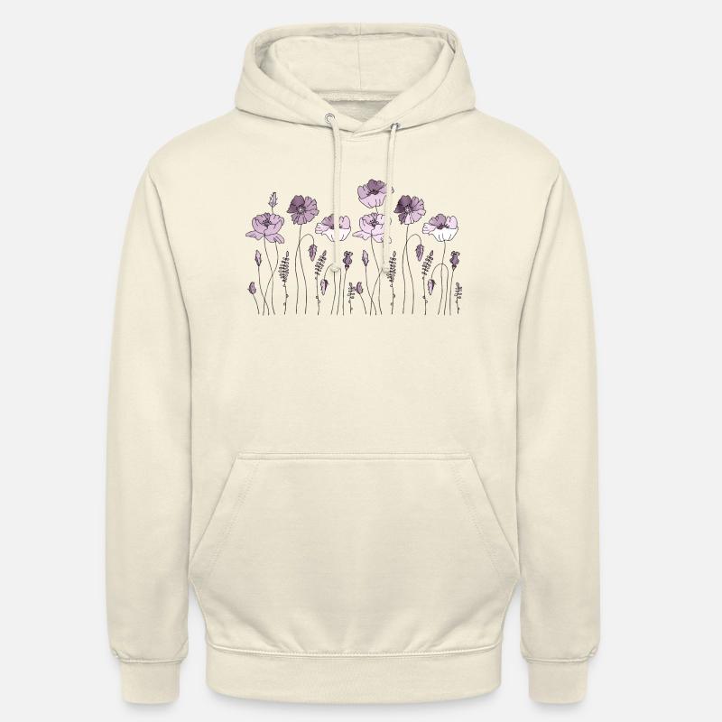 Fleur - Sweat-shirt à capuche unisexe - vanille