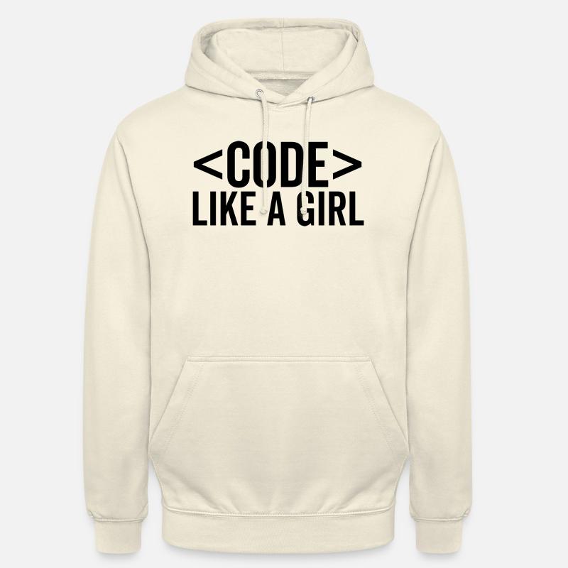 Code wie ein Mädchen - Unisex Hoodie - Vanille-Milchshake