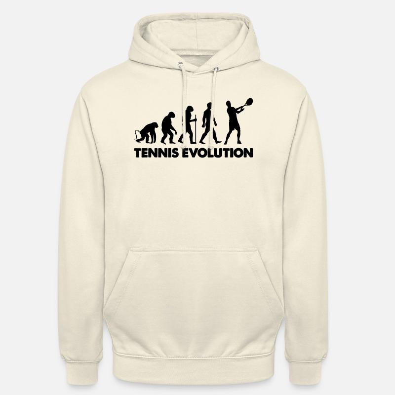 Évolution du tennis - Sweat-shirt à capuche unisexe - vanille