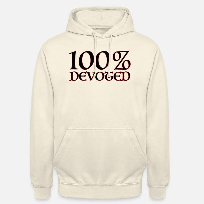 100 % dévoué - Sweat-shirt à capuche unisexe - vanille