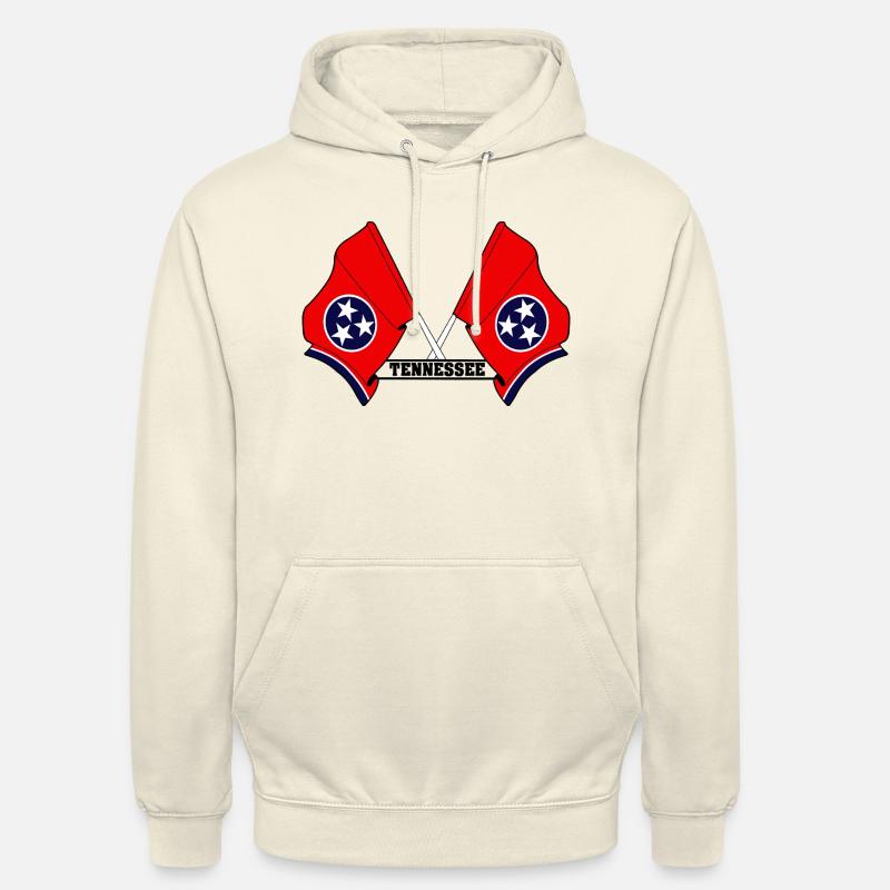 petit drapeaux texte TENNESSEE - Sweat-shirt à capuche unisexe - vanille