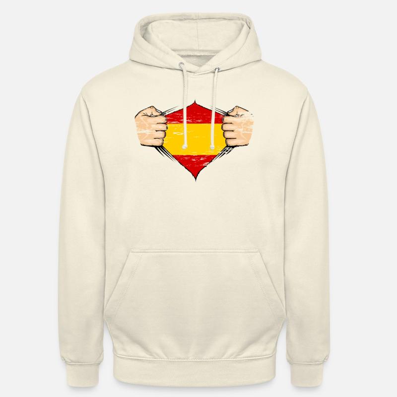 Drapeau espagnol utilisé - Sweat-shirt à capuche unisexe - vanille
