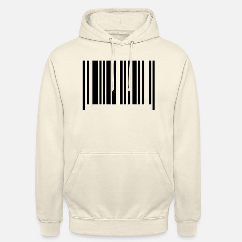 barcode - Sweat-shirt à capuche unisexe - vanille