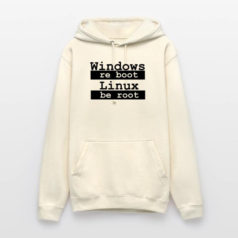 Windows re boot - Linux be root Unisex Hoodie