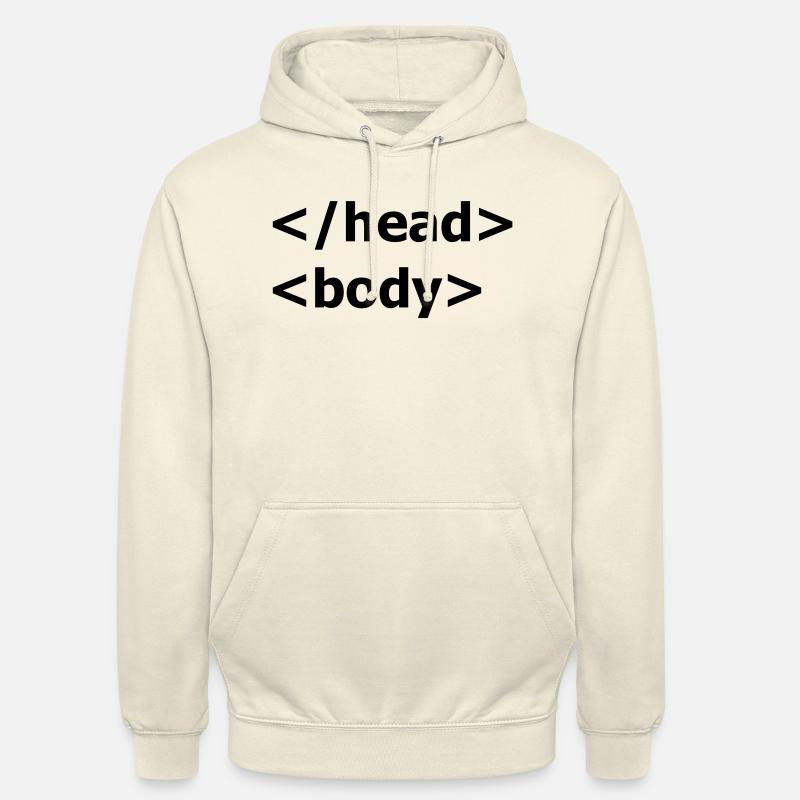 HTML Fun - Sweat-shirt à capuche unisexe - vanille