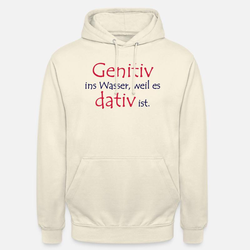 Genitiv vs. dativ - Unisex Hoodie - Vanille-Milchshake