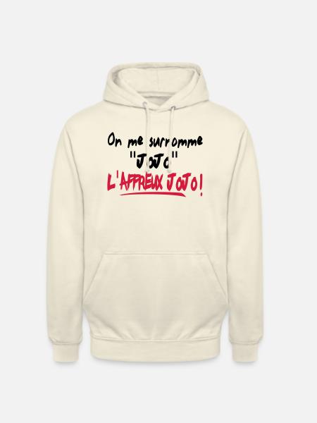 HUMOUR affreux jojo!!! t-shirt,logo,motif,visuel - Sweat-shirt à capuche unisexe - vanille