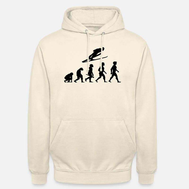 Evolution Ski long jump ski flying ski jumping - Unisex Hoodie - vanilla