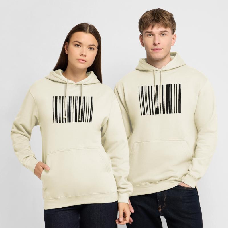 Barcode Code Streifen Gestreift Unisex Hoodie