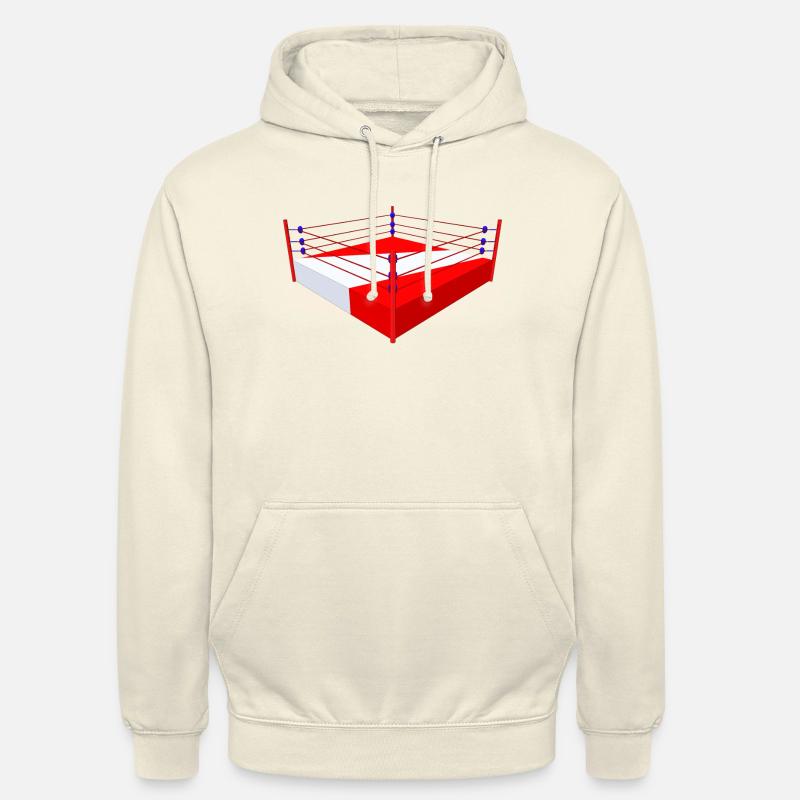 Ring de boxe, boxe, boxe - Sweat-shirt à capuche unisexe - vanille