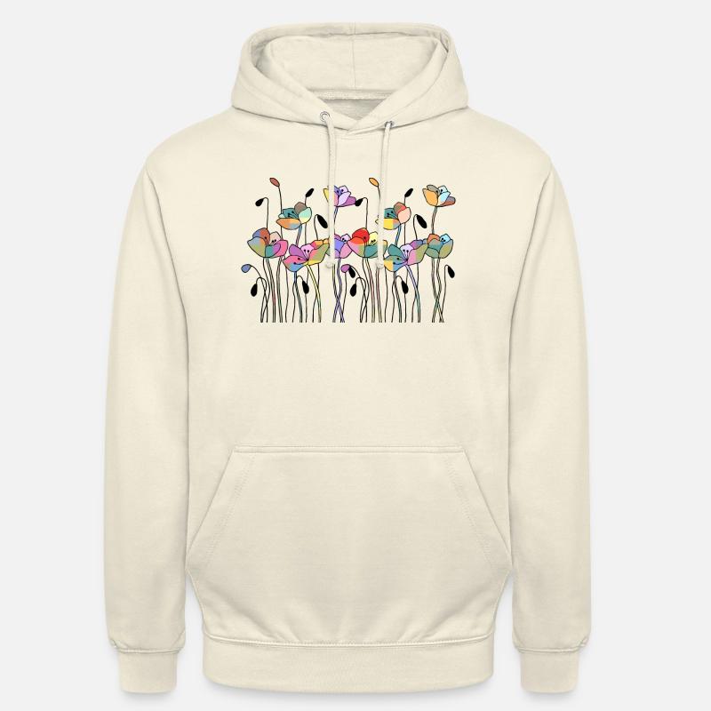 Fleur - Sweat-shirt à capuche unisexe - vanille