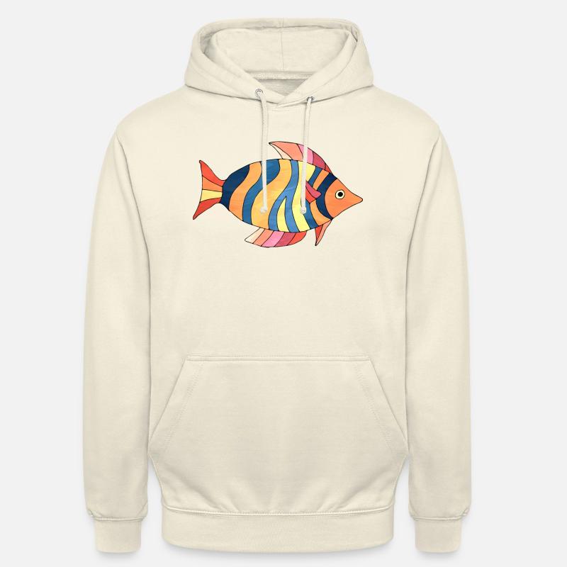 Poisson - Sweat-shirt à capuche unisexe - vanille