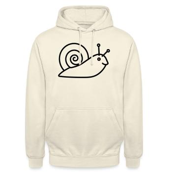 Schnecke - Unisex Hoodie - Vanille-Milchshake - Vorne - Alina (178cm) & Michal (187cm)