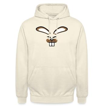 Hase Kaninchen Häschen Cartoon Kleintier niedlich - Unisex Hoodie - Vanille-Milchshake - Vorne - Alina (178cm) & Michal (187cm)