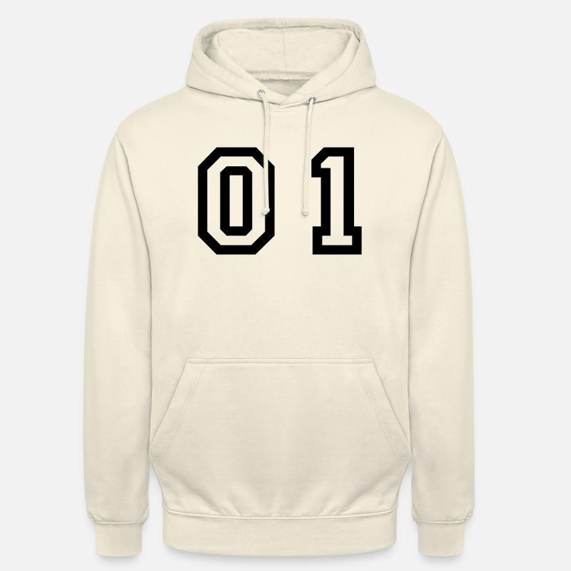 Nummer - 01 - zero one - Unisex Hoodie - Vanille-Milchshake