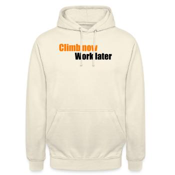 climb - Unisex Hoodie - vanilla - Front - Alina (178cm) & Michal (187cm)