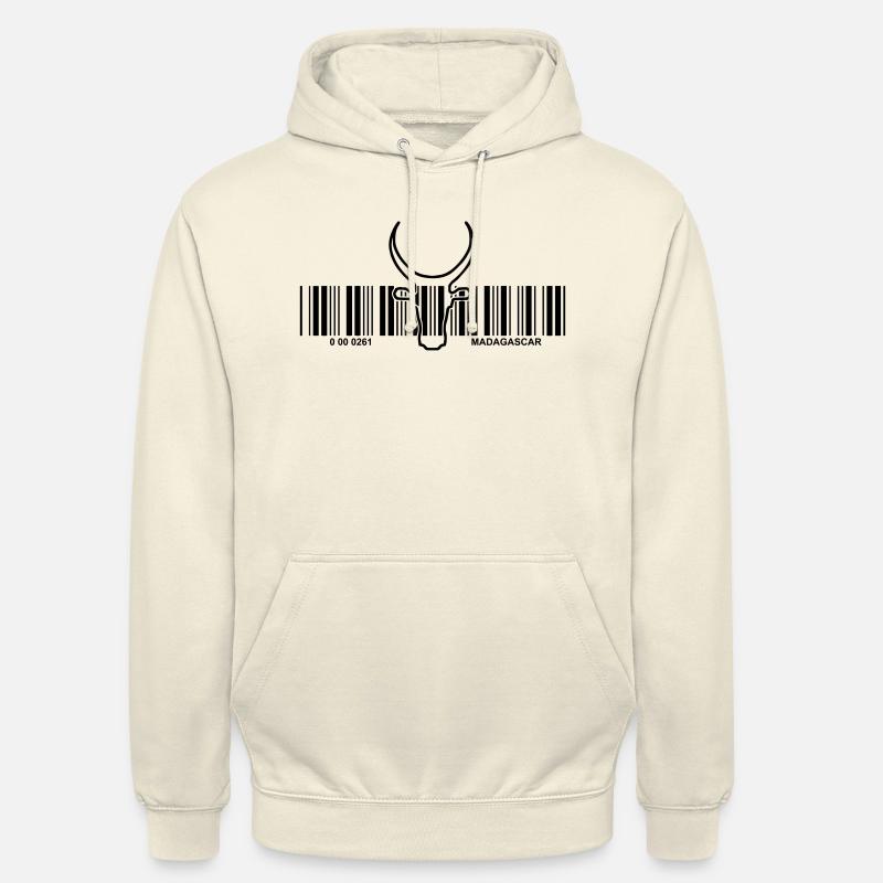code barre zebu 2 - Sweat-shirt à capuche unisexe - vanille