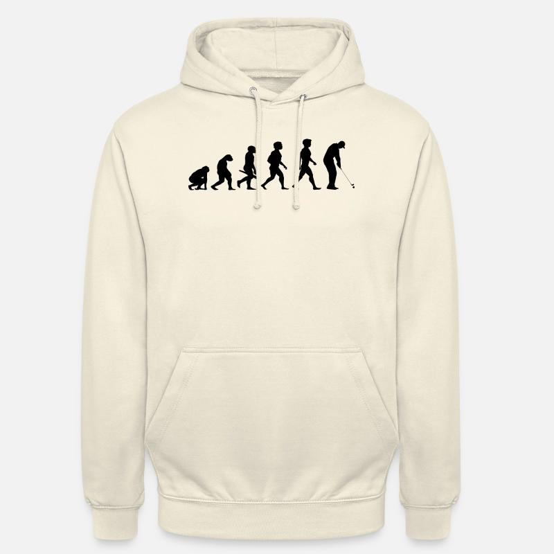 Evolution Golf Golfer Golfspieler Golfplatz - Unisex Hoodie - Vanille-Milchshake