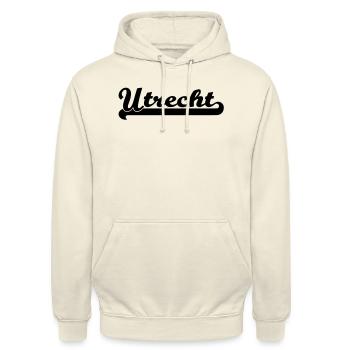 utrecht writing - Unisex Hoodie - vanilla - Front - Alina (178cm) & Michal (187cm)