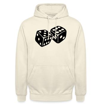 Dice - Unisex Hoodie - vanilla - Front - Alina (178cm) & Michal (187cm)