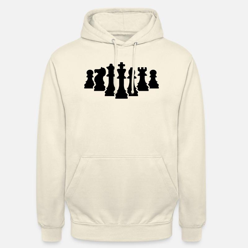 Échecs - Sweat-shirt à capuche unisexe - vanille
