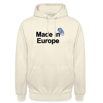 Fingerprint Made in Europe poster - Unisex Hoodie - Vanille-Milchshake - Vorne - Alina (178cm) & Michal (187cm)