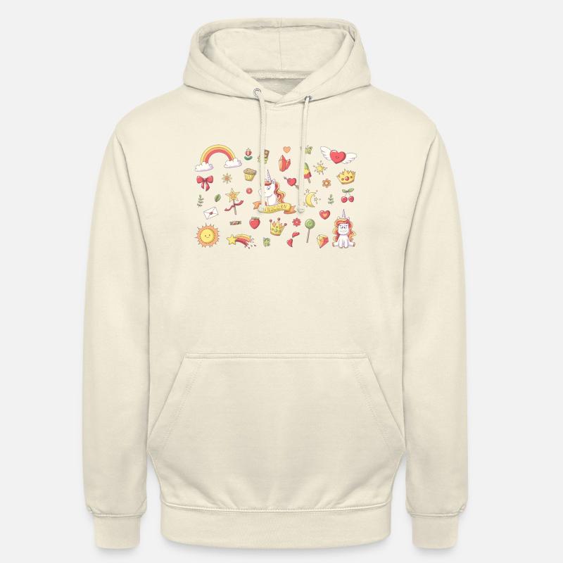 Set Einhorn Querformat - Unisex Hoodie - Vanille-Milchshake
