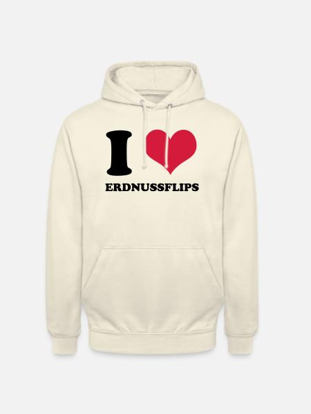 I Love Erdnussflips - Unisex Hoodie - Vanille-Milchshake