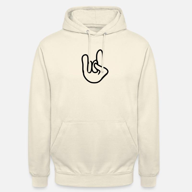 Cornes à la main - Sweat-shirt à capuche unisexe - vanille