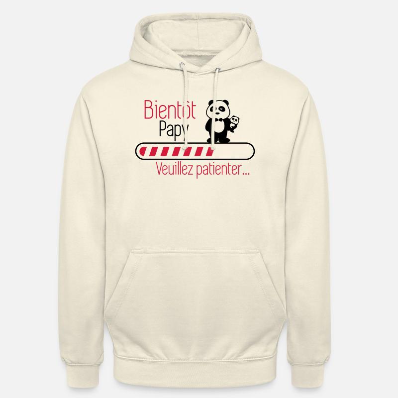 Bientôt papy - Futur Papi - Sweat-shirt à capuche unisexe - vanille