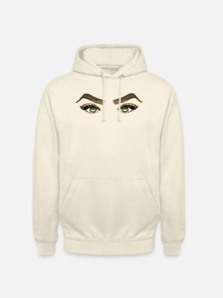 yeux verts - Sweat-shirt à capuche unisexe - vanille