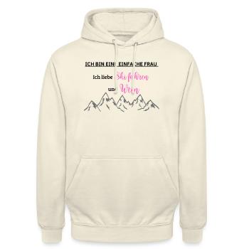 Ski fahren - Unisex Hoodie - Vanille-Milchshake - Vorne - Alina (178cm) & Michal (187cm)
