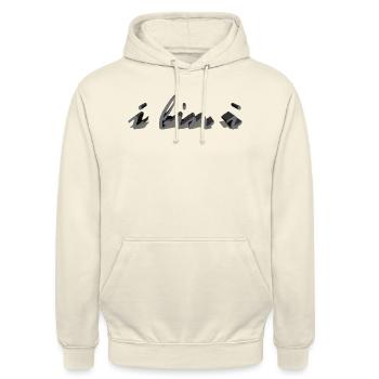 Ich bin - Unisex Hoodie - Vanille-Milchshake - Vorne - Alina (178cm) & Michal (187cm)