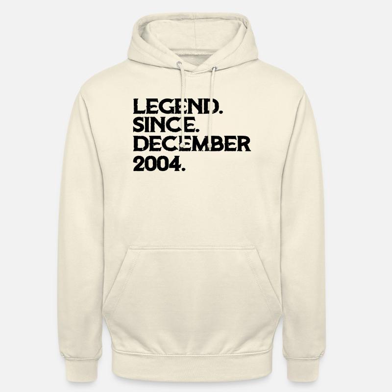 Né en décembre 2004 - Sweat-shirt à capuche unisexe - vanille