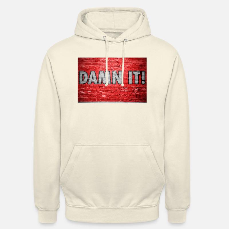 Damn It Brick Wall Graffiti - Sweat-shirt à capuche unisexe - vanille