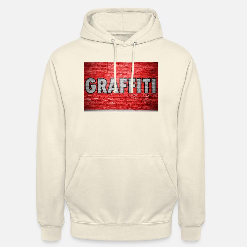 Mur de briques graffiti - Sweat-shirt à capuche unisexe - vanille