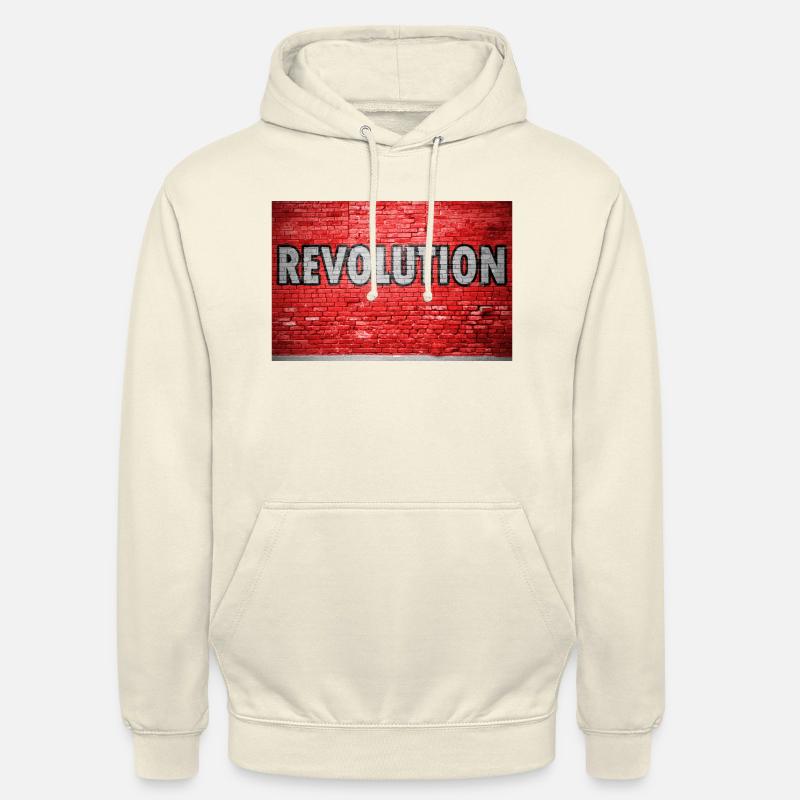 Revolution Ziegelsteinmauer Graffiti - Unisex Hoodie - Vanille-Milchshake