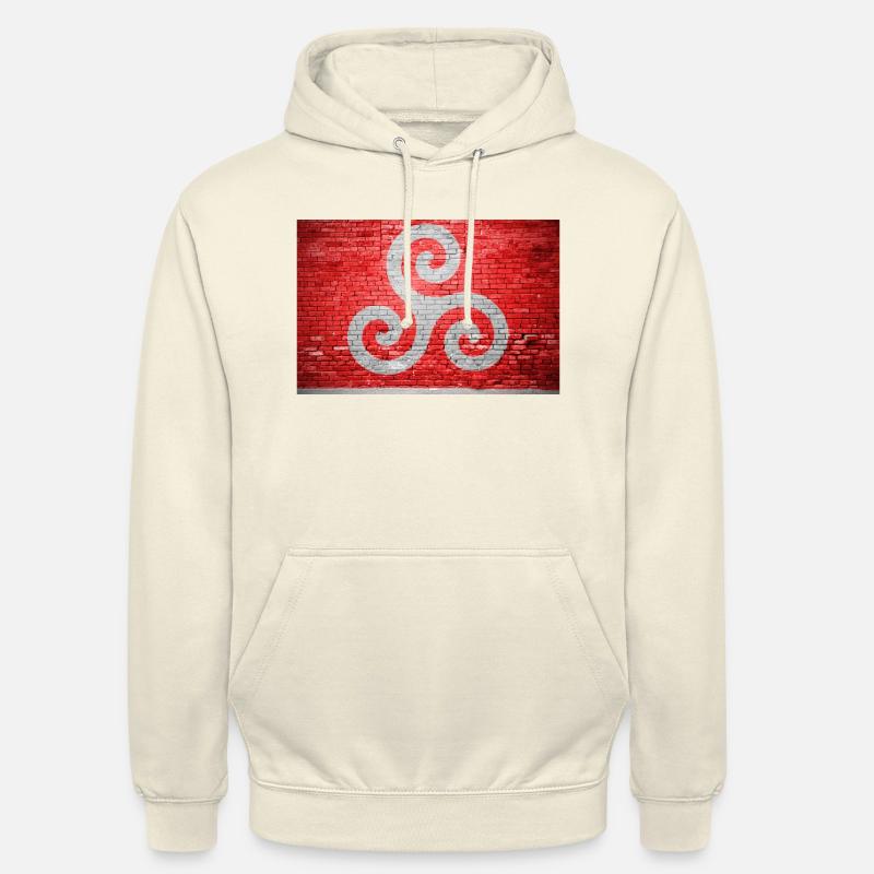 Triskele BDSM Brick Wall Graffiti - Sweat-shirt à capuche unisexe - vanille