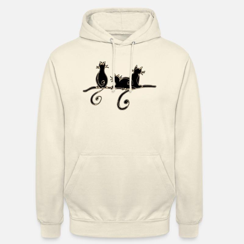 Chats - Sweat-shirt à capuche unisexe - vanille