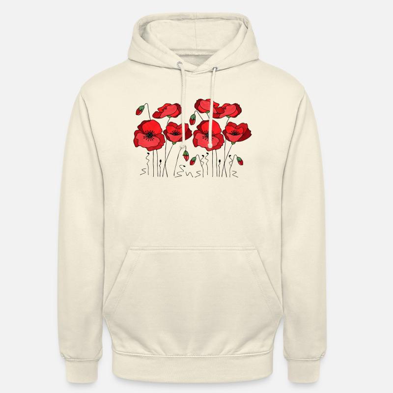 Fleur - Sweat-shirt à capuche unisexe - vanille