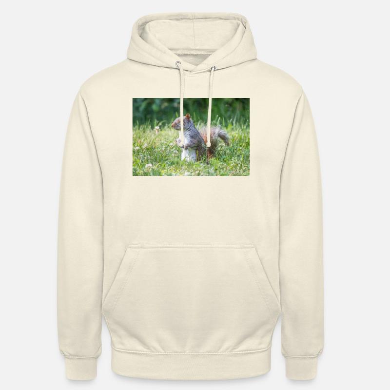stehendes Grauhörnchen (Sciurus carolinensis) grey - Unisex Hoodie - Vanille-Milchshake