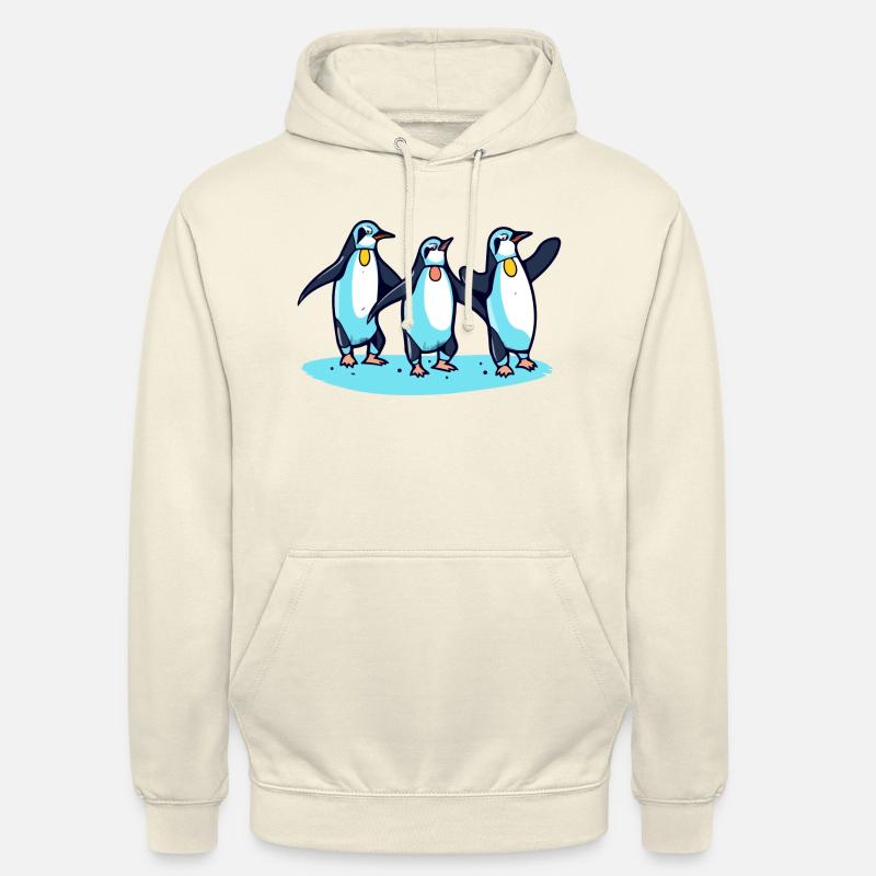 Penguins celebrate - Unisex Hoodie - vanilla