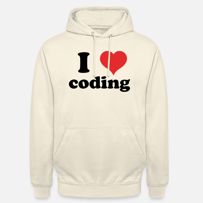 J’adore coder - Sweat-shirt à capuche unisexe - vanille