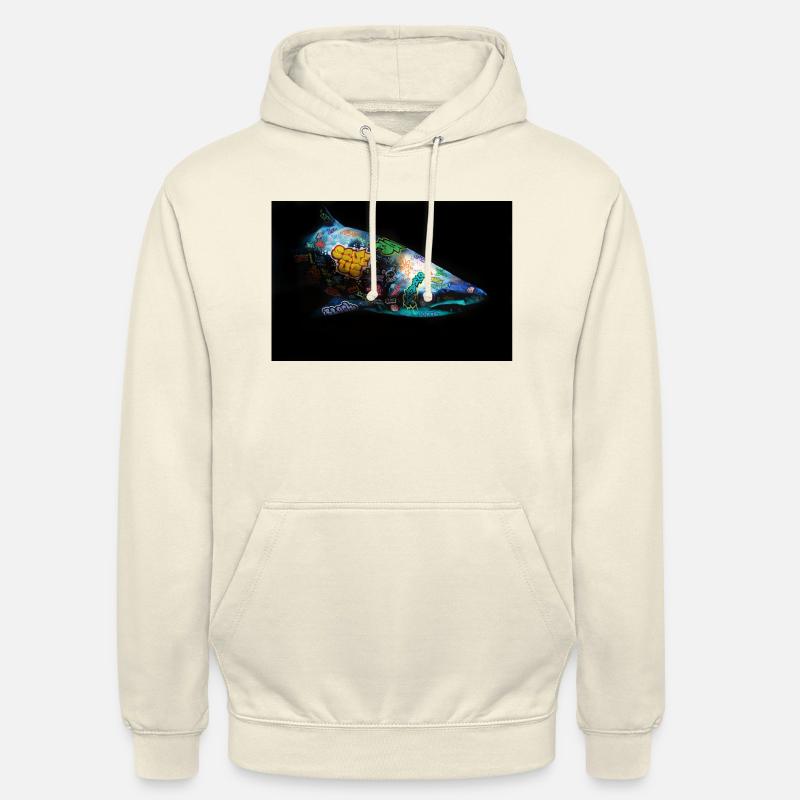 Graffiti Requin by Blach® - Sweat-shirt à capuche unisexe - vanille