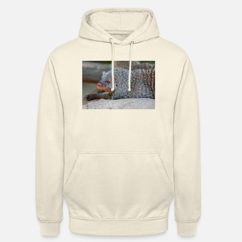 Gebänderte Manguste oder Zebramanguste Zebramanguste - Unisex Hoodie - Vanille-Milchshake