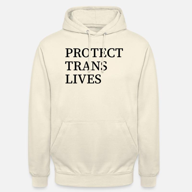 Protéger les vies trans - Sweat-shirt à capuche unisexe - vanille