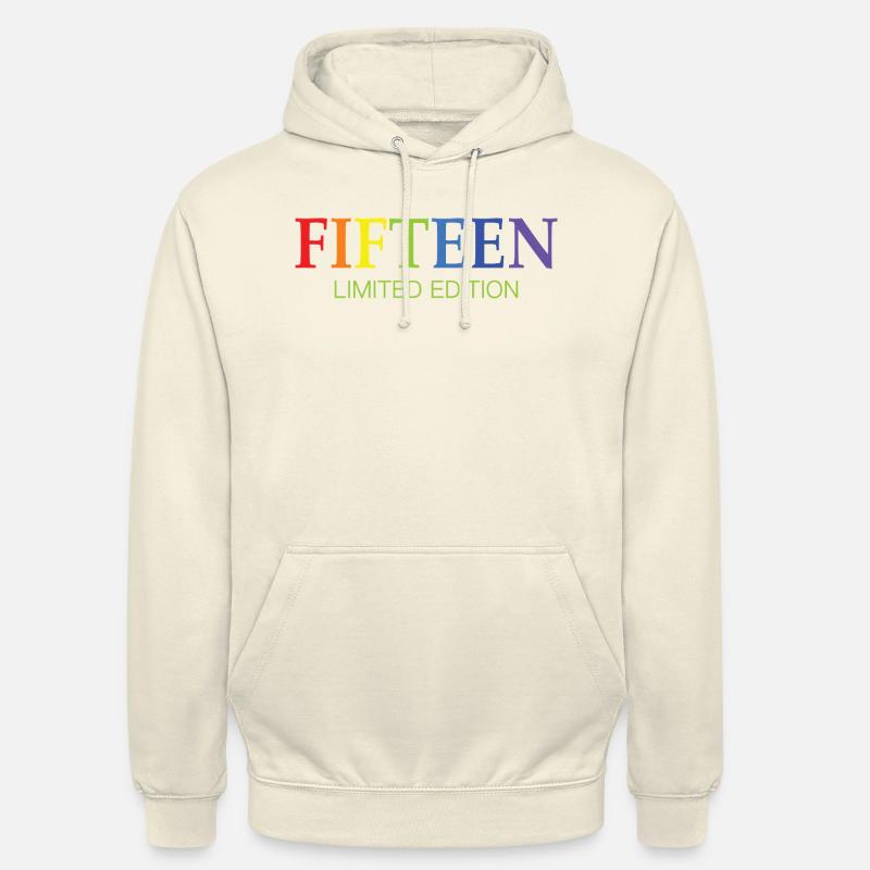 15. Geburtstag Geschenk Regenbogen - Unisex Hoodie - Vanille-Milchshake