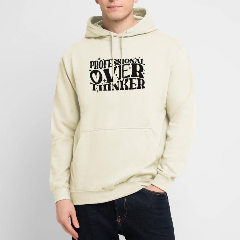 Professional Overthinker Witty Typography Humor Unisex Hoodie